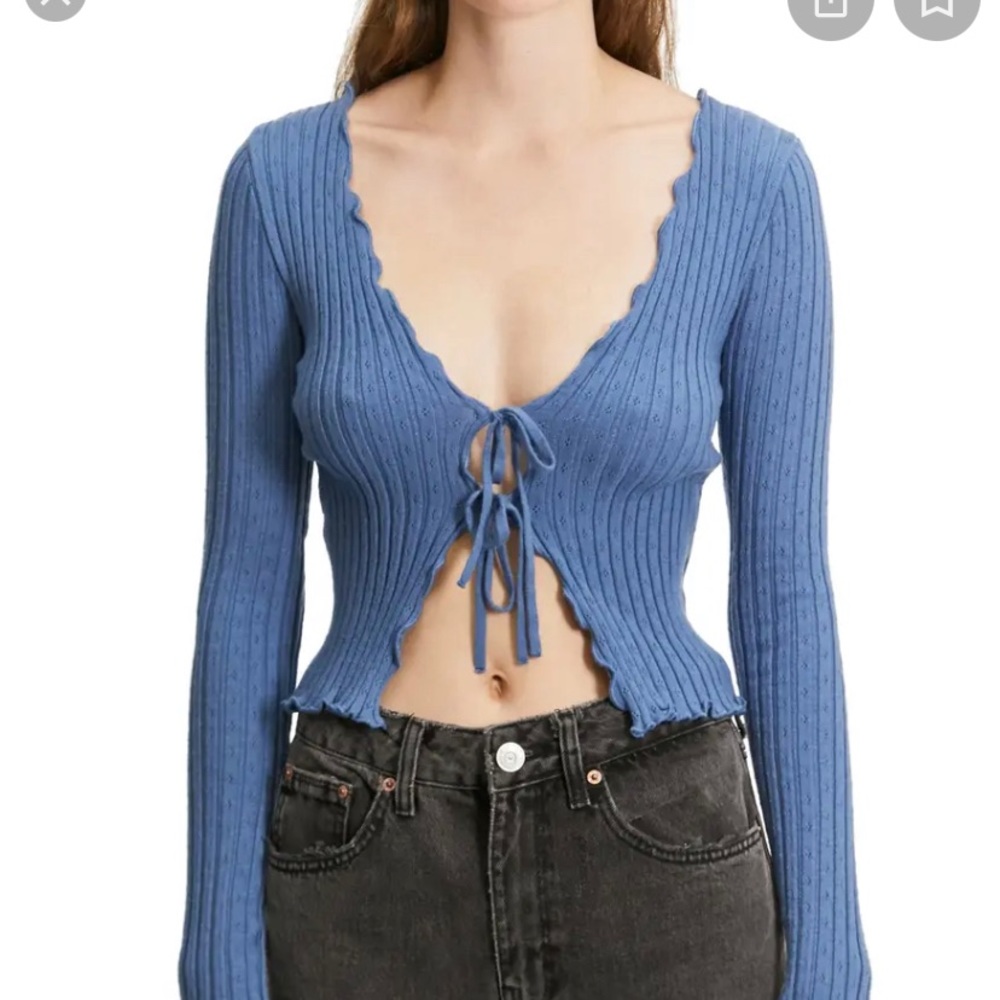 BDG Tie Front Top